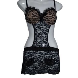 Lacy lingerie apron L